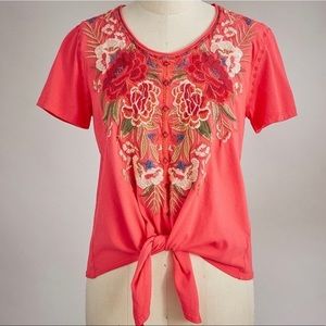 Johnny Was Tie Front Tee